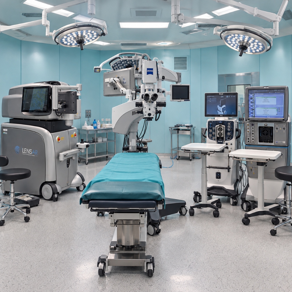 High-Tech Operationssaal für Linsenimplantation mit ZEISS OP-Mikroskop und modernster Phako-Technik in der Medicana Ataköy Klinik